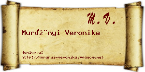 Murányi Veronika névjegykártya